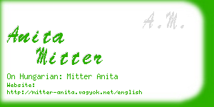 anita mitter business card